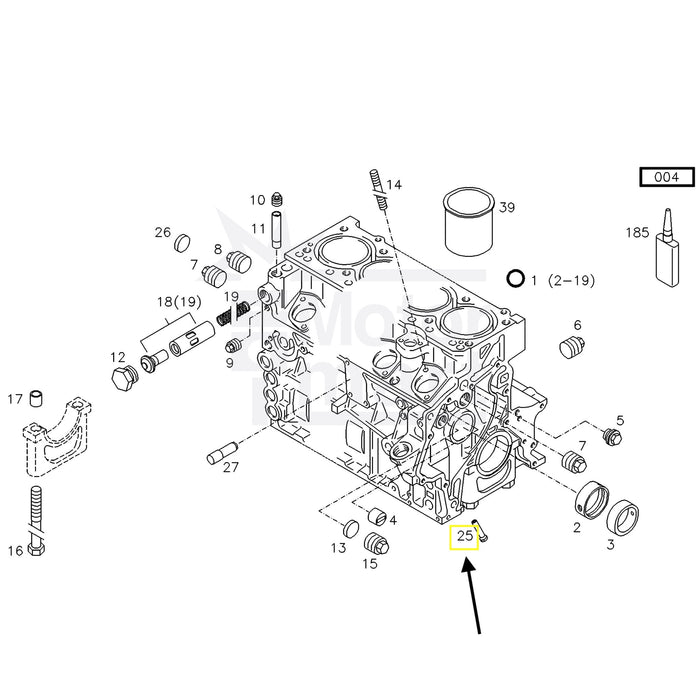 Boquilla de enfriamiento del piston, irrigador - d417-8452-deutz