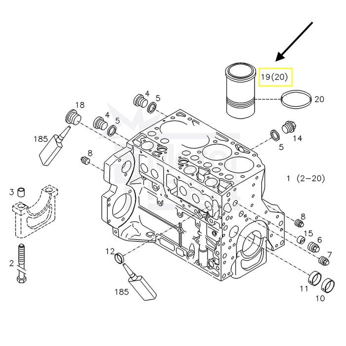Camisa de cilindro - d425-3772-deutz