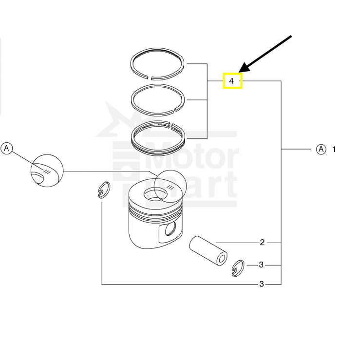 Juego de anillos para un piston d428-7811 - deutz