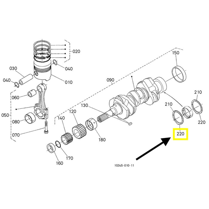 Cojinete lateral - k19202-23543-kubota