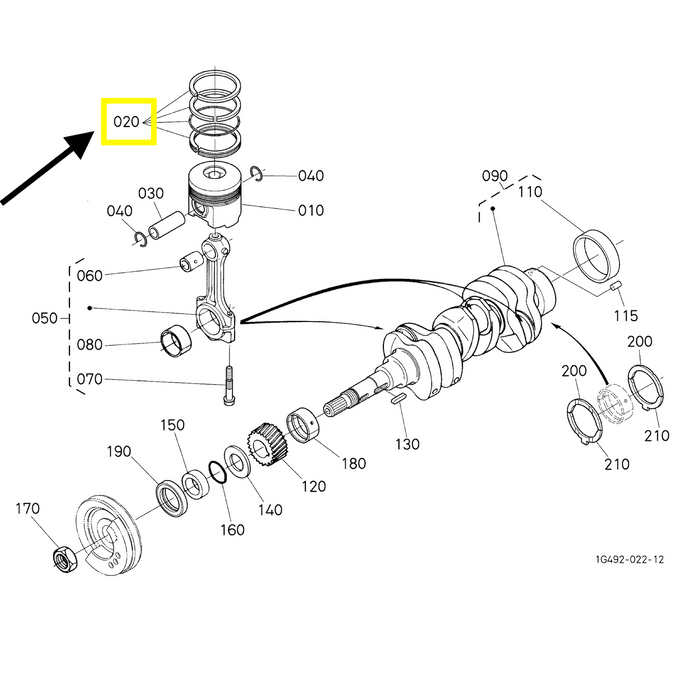 JUEGO DE ANILLOS PARA UN PISTON