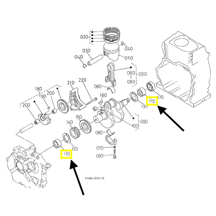 Cojinete de cugüeñal std. oc95 - k1J198-23470-kubota