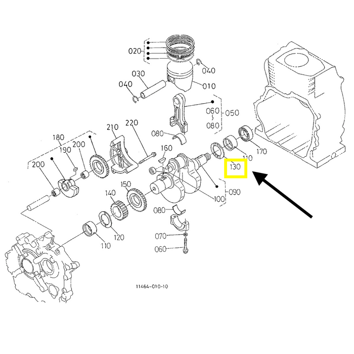 Cojinete lateral de cigüeñal (std) - k1J198-23540-kubota