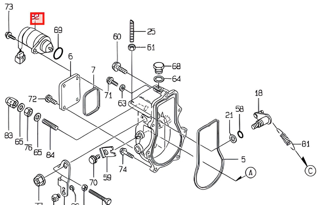 SOLENOIDE PARO YANMAR - Y119653-77950