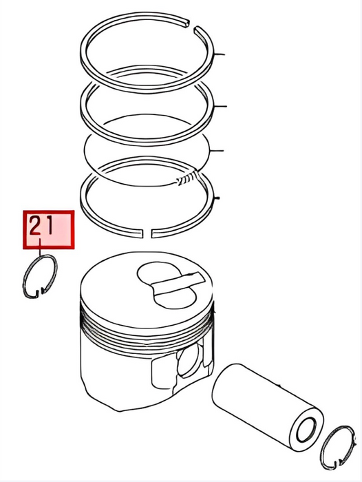 Candado perno piston yanmar - y22252-000220-yanmar